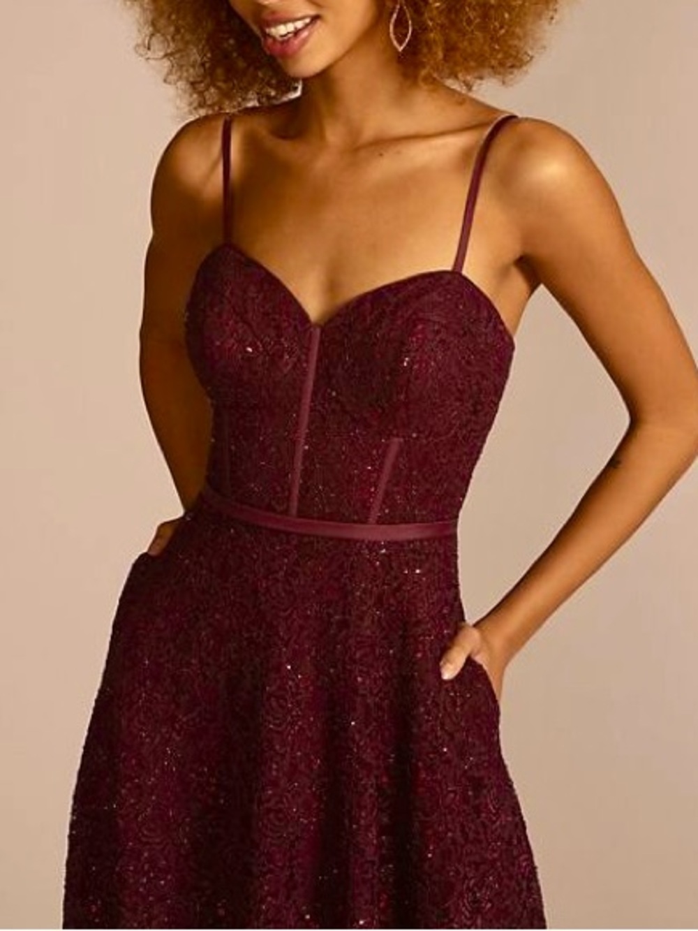 Jules & Cleo sparkle lace evening gown - Picture 3 of 14